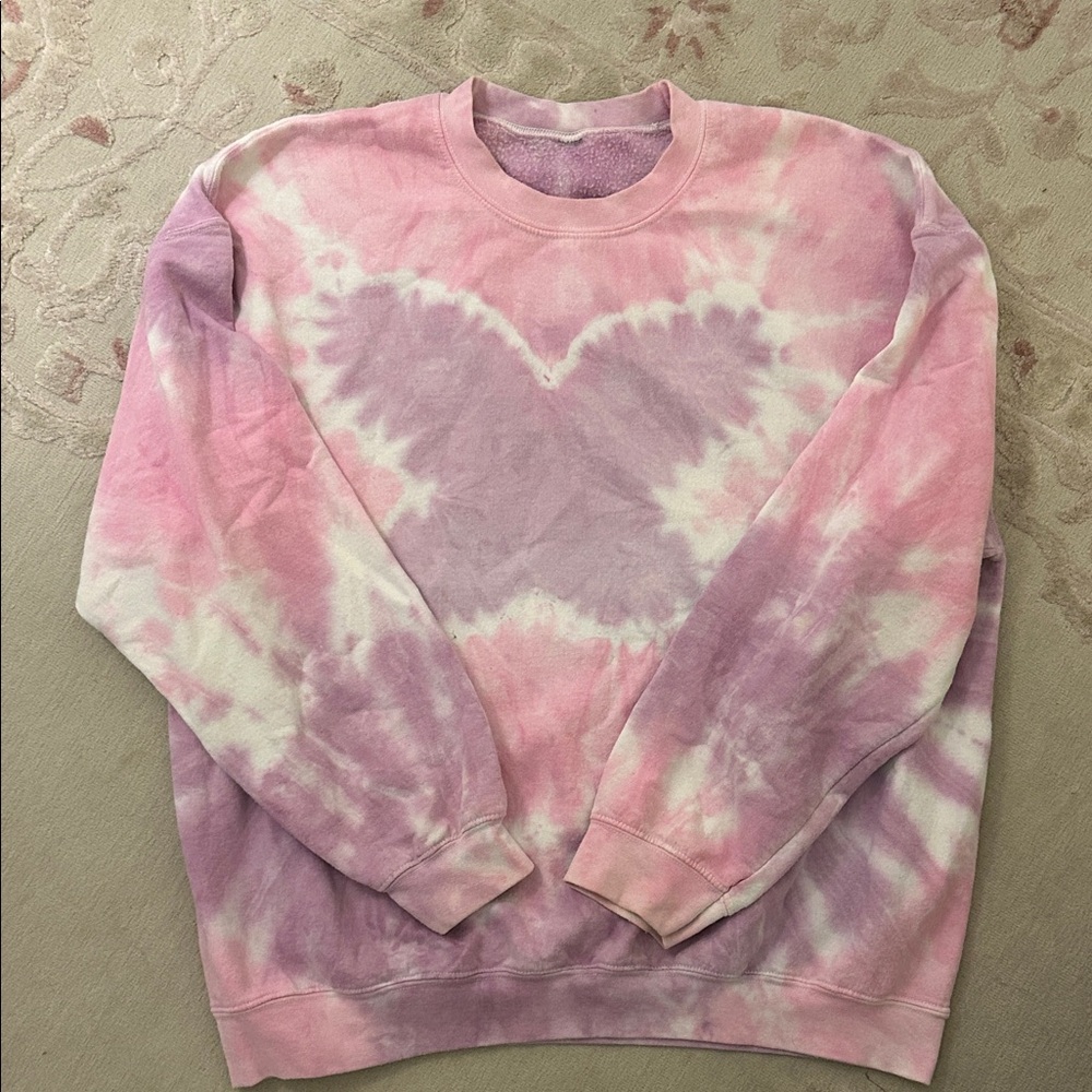 Urban Outfitters Pink and Purple Tie-Dye Sweatshirt